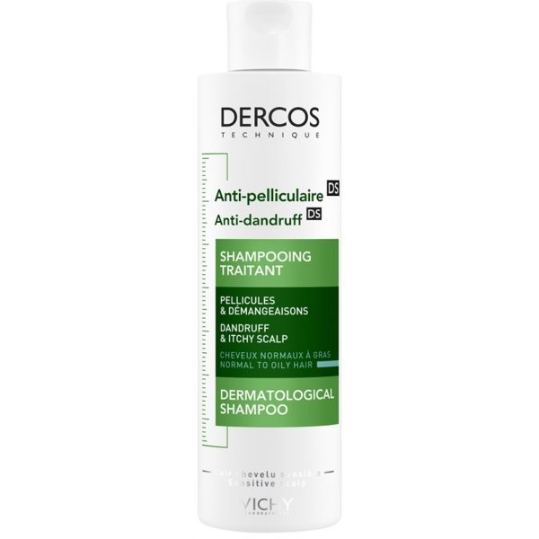 VICHY DERCOS ANTI-PELLICULAIRE SHAMPOOING TRAITANT CHEVEUX NORMAUX A GRAS 200ML