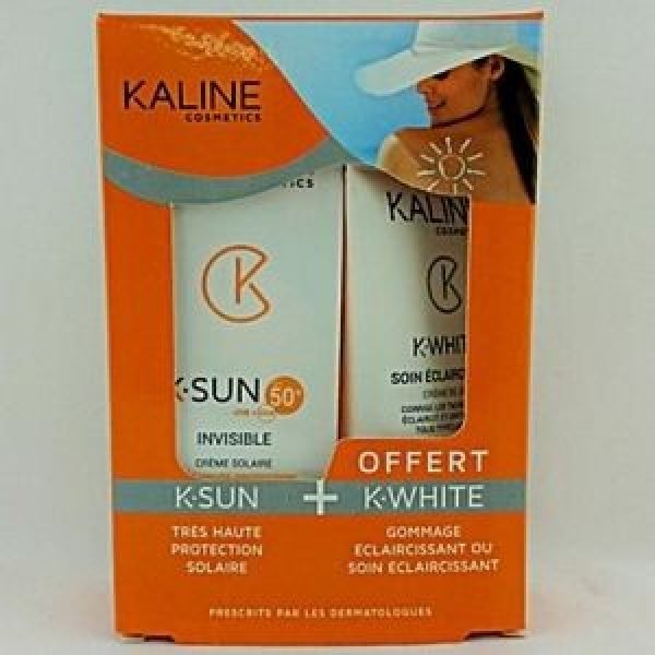 KALINE CREME SOLAIRE INVISIBLE SPF 50+ 50ML TRÈS HAUTE PROTECTION + KALINE K-AQUA SOIN HYDRATANT 50ML OFFERT