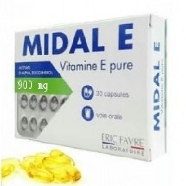 ERIC FAVRE MIDAL E vitamine E en capsules 900mg (30 capsules)