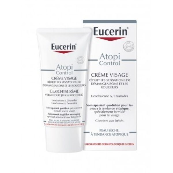 EUCERIN ATOPICONTROL CRÈME VISAGE CALMANTE 12% OMÉGA 50 ML